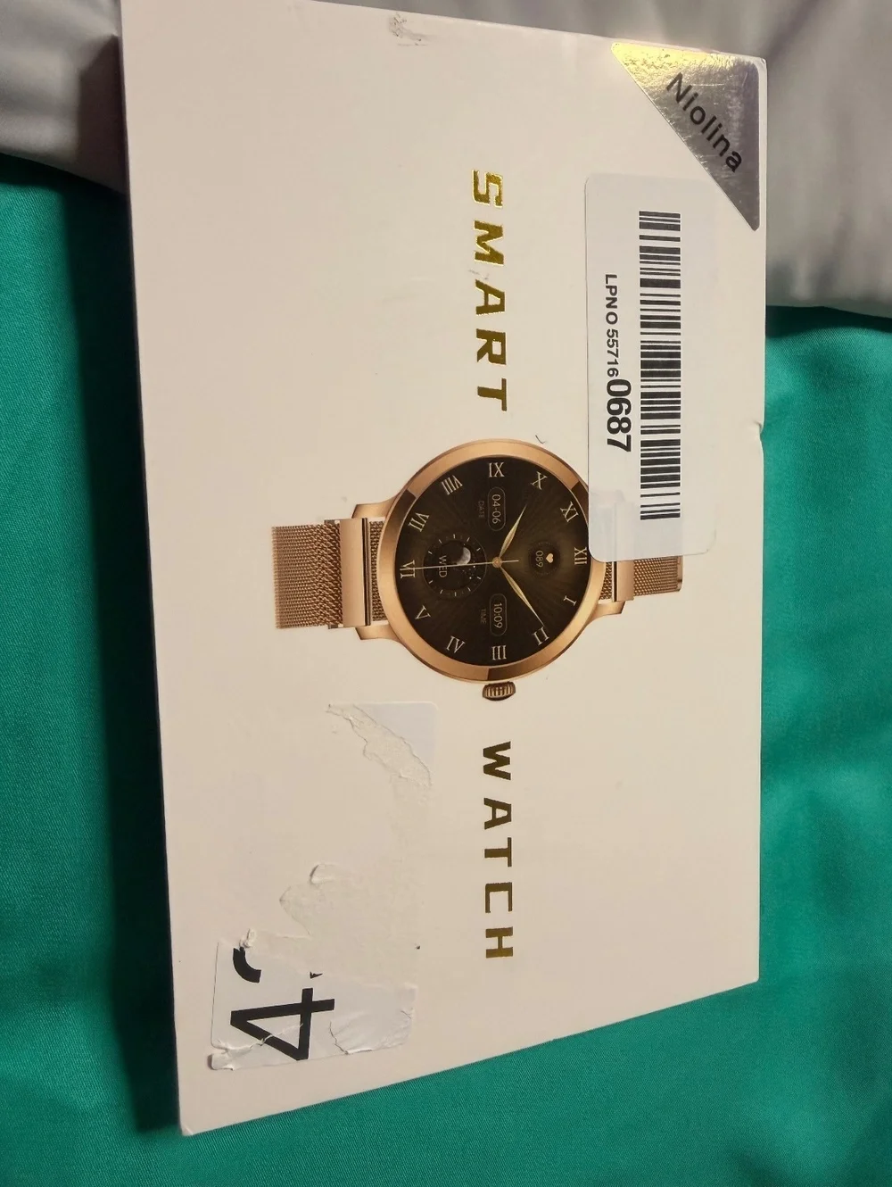 Nolina Gold Tone Smart Watch with Mesh Band and Extra Strap